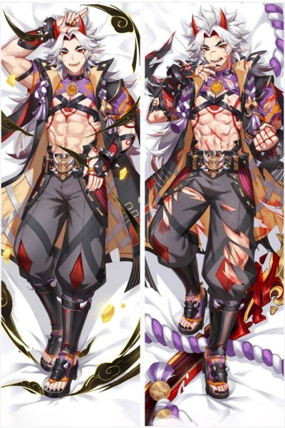 Genshin Impact Arataki Itto Anime Dakimakura Body Pillow Cover
