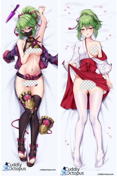 Genshin Impact Kuki Shinobu Anime Dakimakura Body Pillow Cover